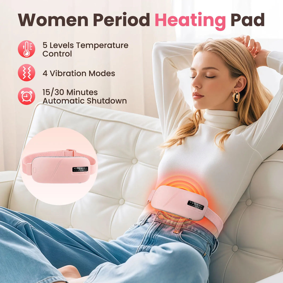 Vellora wearable heating and massage belt